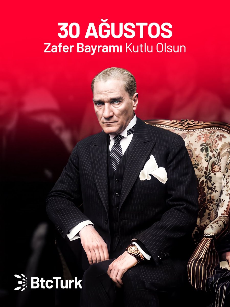 btcturk's tweet photo. 30 Ağustos Zafer Bayramı Kutlu Olsun 🇹🇷 https://t.co/Or6cyEmW0b