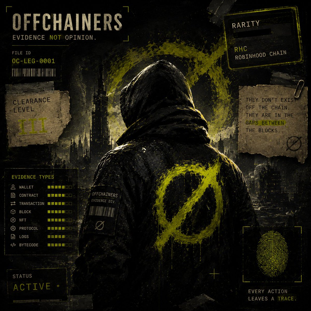 OFF_CHAINERS's tweet photo. [ OFFCHAINERS ] 
// RECORD UPDATE 
// ART FILE 001

Not every OFFCHAINER will look the same.
Some records will be harder to find than others.

3,333 identities.
Different files. Different classifications. Different stories.

Consider this your encounter.

// MORE REMAINS REDACTED