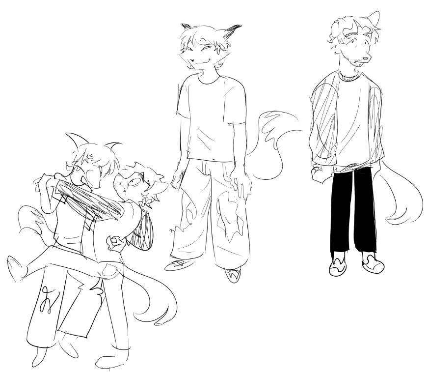 paleobiota's tweet photo. concept of fox and the hound mattjay. very lazy doodles https://t.co/SqFZyqvJXT