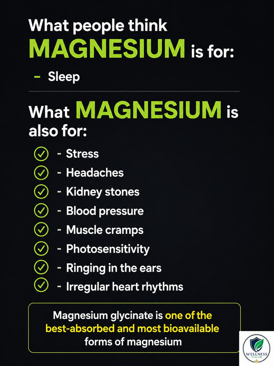 wellness0_2's tweet photo. If you deal with frequent headaches or high stress, stop scrolling—you might be ignoring a major mineral deficit.
Premium Magnesium Glycinate on Amazon- https://t.co/5whjKDfTUs https://t.co/DD9eb3M1CL