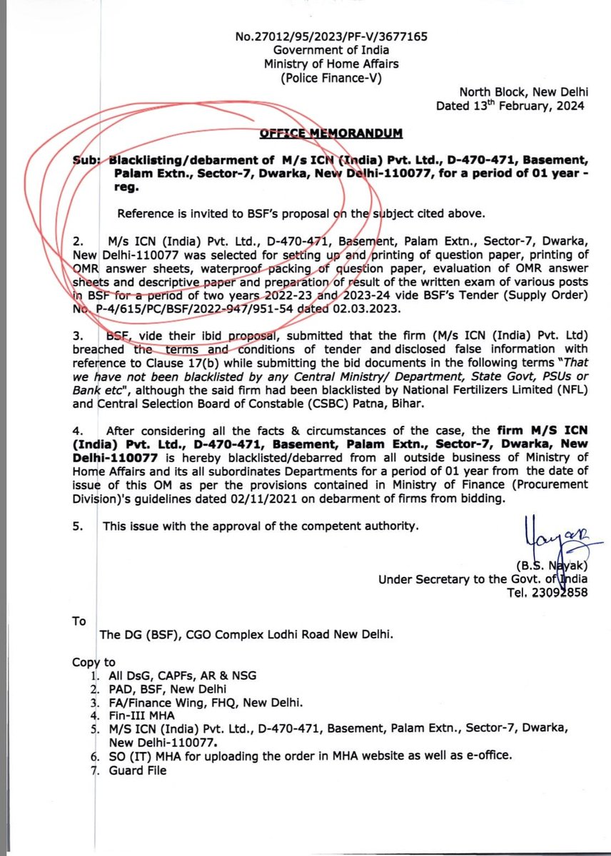 Sinhaji96's tweet photo. JSSC ने ठेका दिया बंगाल की सरकारी कंपनी वेबेल को फिर वेबेल ने ठेका दिया ICN को जिसको भारत सरकार ने ब्लैकलिस्टेड कर के रखा है । 

इसी ICN कंपनी में प्रिंटिंग के दौरान #jssccgl का प्रश्नपत्र लीक हुआ फिर परीक्षा से दो दिन पहले अलग अलग ग्रुप में हज़ारों लोगों को उत्तर रटवा दिया गया । परीक्षा में जाने से पहले लोग WhatsApp में शेयर ना कर दे इसलिए इंटरनेट बंद कर दिया गया 

इसलिए CBI जाँच जरूरी है 

#cbiforjpscjssc @PMOIndia @HemantSorenJMM @JmmJharkhand @JMMKalpanaSoren @khurpenchh @BJP4Jharkhand @yourBabulal @babulalmarandi @amarbauri @dprakashbjp @dasraghubar @ShahiPratap @The_FollowUp @theLoktantra19 @fourthpillartfp @The_Bharatmitra @offcrfoundation @kunalpratap86 @ExamsFighters