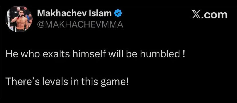 ThatCageMathGuy's tweet photo. Islam Makhachev speaks out following Umar’s KO loss 👀 https://t.co/1nOShxsLo0