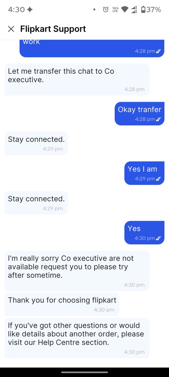 Shekharrawat09's tweet photo. @flipkartsupport No resolution has been provided yet! Extending the delivery date continuously without delivery is NOT a resolution. I need the laptop TODAY . How they are closing chat . @Flipkart @flipkartsupport  @_Kalyan_K https://t.co/PNqrsgz7qk