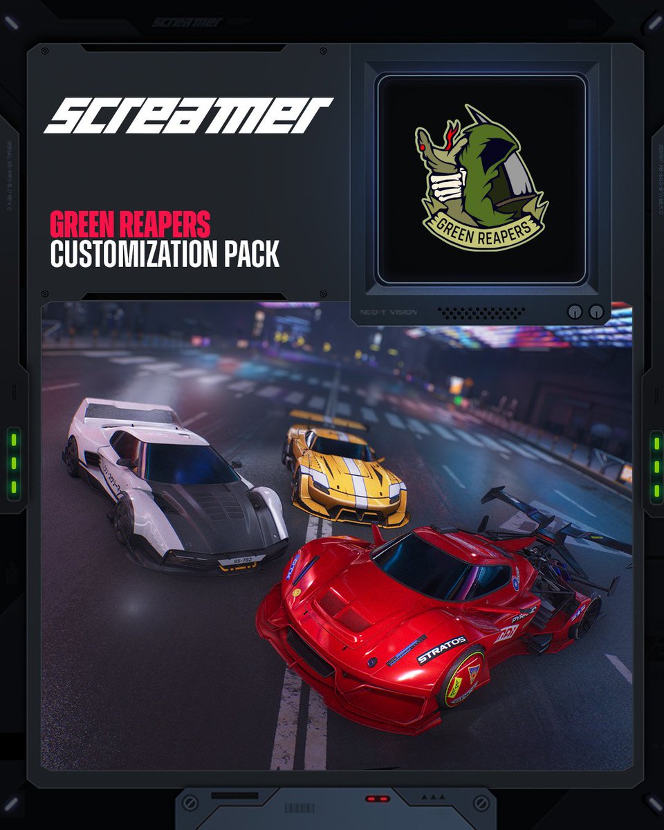 MBFX_ART's tweet photo. Each Screamer DLC pack for each team
Green Reapers = anime cars (Redline, Akira, Initial D)
Jupiter Stormers = anime battleships
Kagawa Kai = traditional Japanese tattoo art
Strike Force Romanda = heavy metal https://t.co/7oPBBXzFpZ