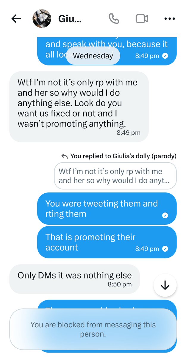 CautiousSpirit's tweet photo. @RubberNunDolly kept promising to block a criminal, but kept lying and promoting their account.

They lied several times to me and was actively promoting and engaging with a self admitted criminal.

They also tried to use video calls as a bargaining chip. https://t.co/JL26z1vDK8