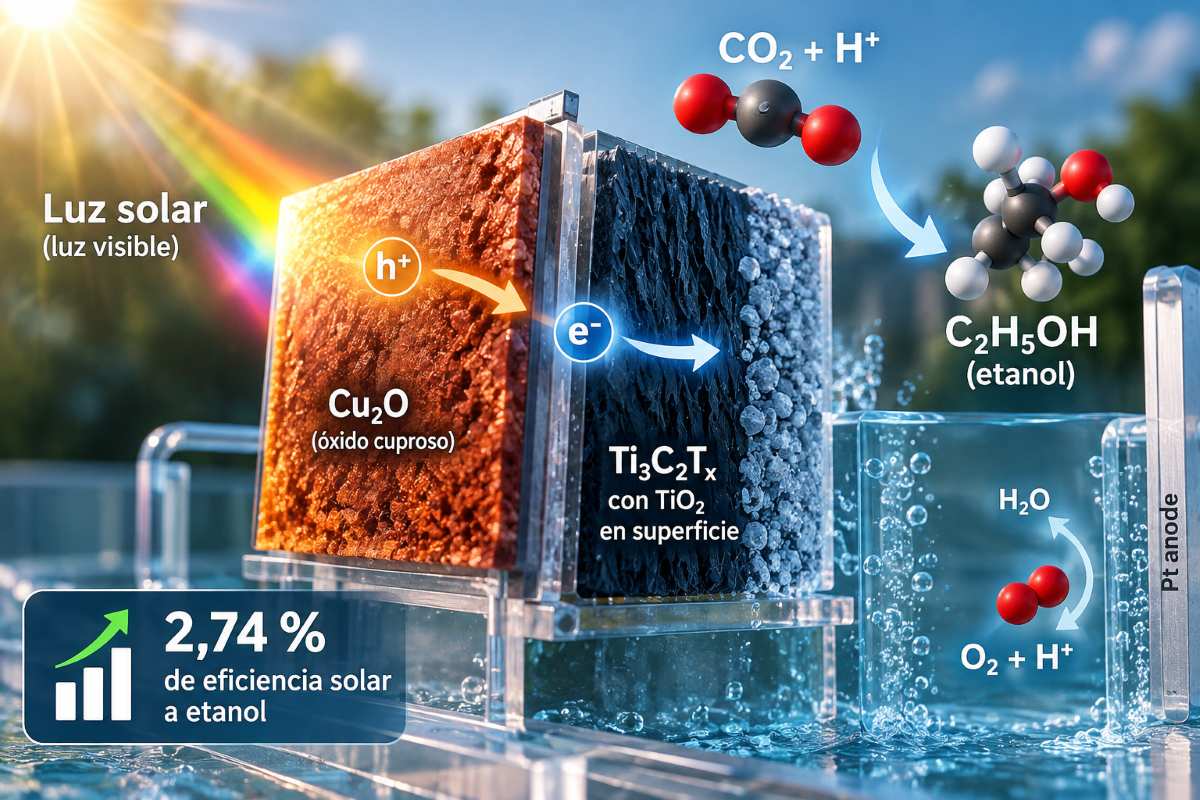 EcoInventos's tweet photo. Investigadores checos desarrollan un “nanosándwich” que convierte CO2 en etanol usando luz solar con una eficiencia récord del 2,74 %

https://t.co/kMcdoMORZY https://t.co/FbYnSW7VG4