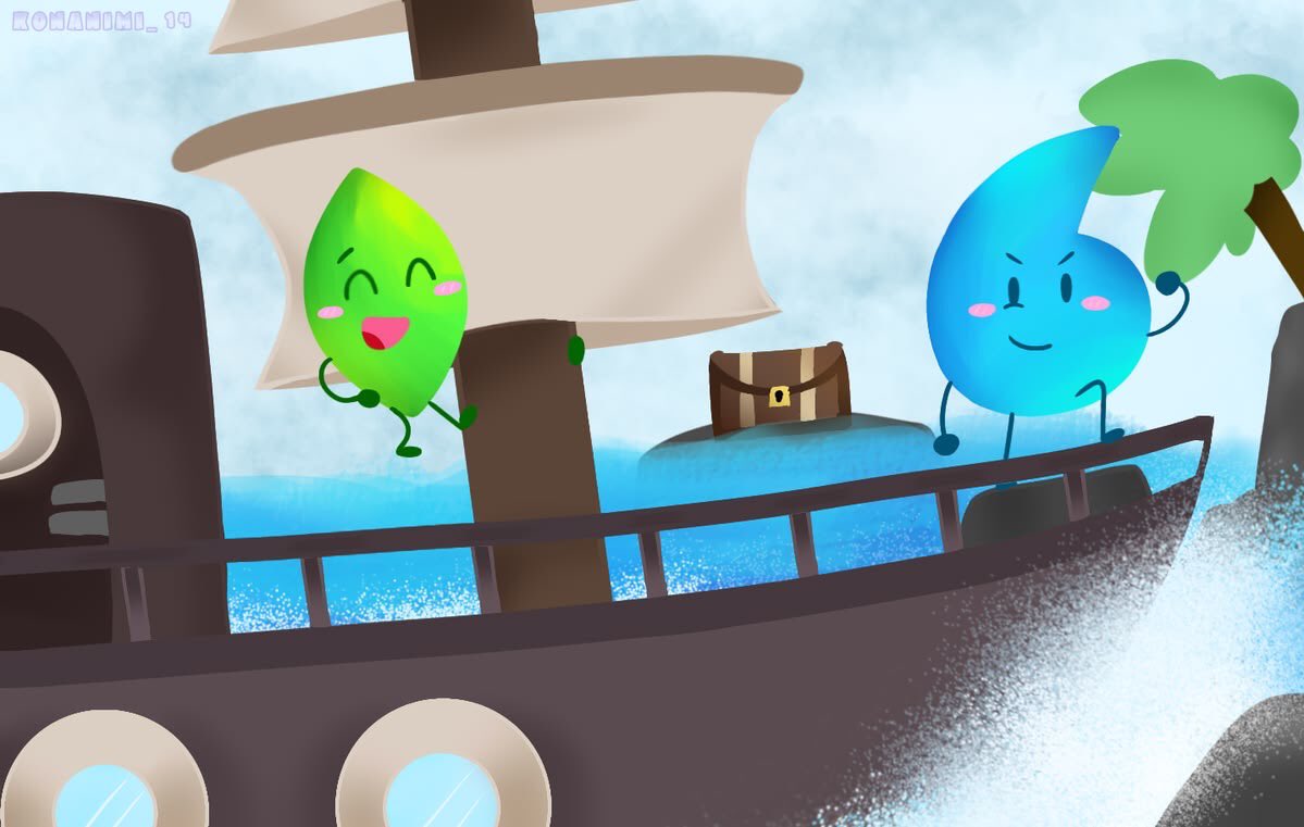 Konanimi_14's tweet photo. Leafy and teardrop from bfdi!^_^ #bfdi #osc #teadrop #leafy https://t.co/P5q0LZxo0t