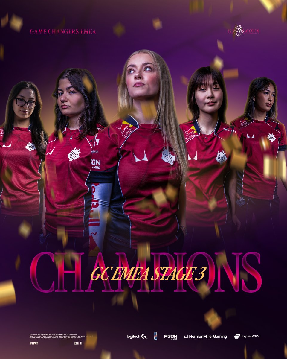 G2VALORANT's tweet photo. QUEENS OF EMEA, BACK ON THE THRONE 👑

G2 GOZEN ARE YOUR VCT GAME CHANGERS STAGE 3 CHAMPIONS! 🏆 https://t.co/CafACJUhCG
