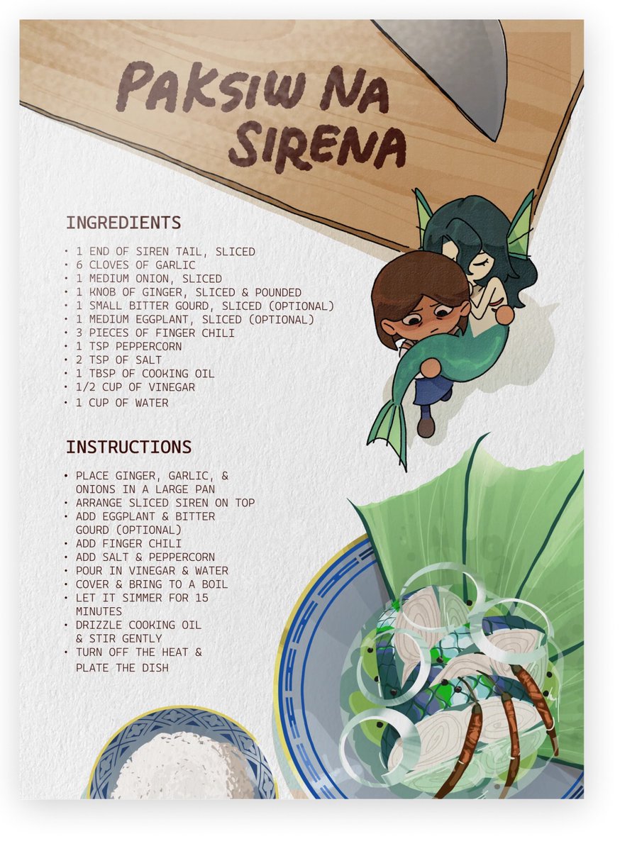 augustarrives's tweet photo. OUUUU THE SIRENA RECIPE IS A CARD U CAN BUY😢😢😢 https://t.co/dEdu1qQSzY