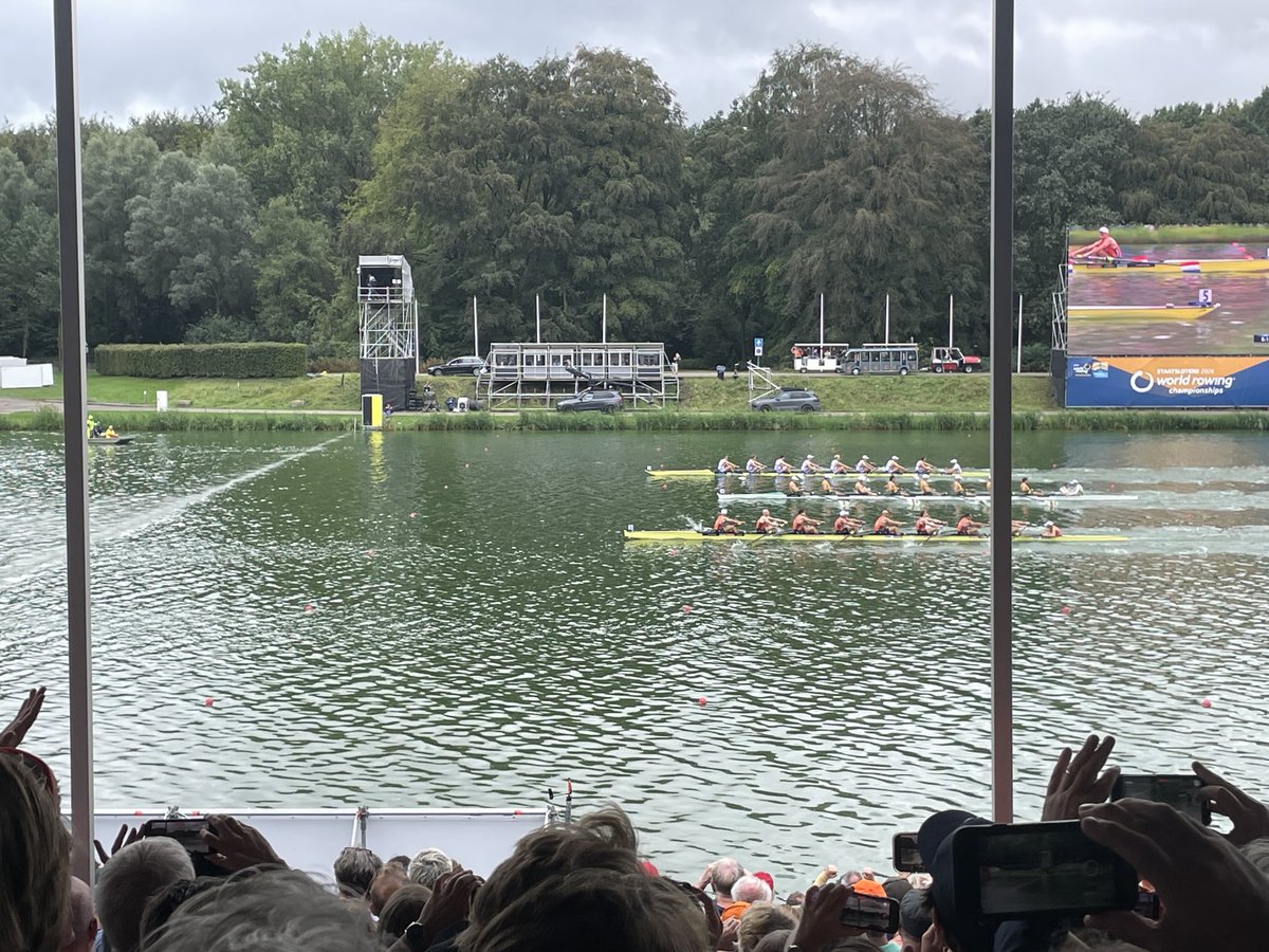 RowingVoice's tweet photo. Men’s eights finish - amazing race! https://t.co/4Acz1Cxglu