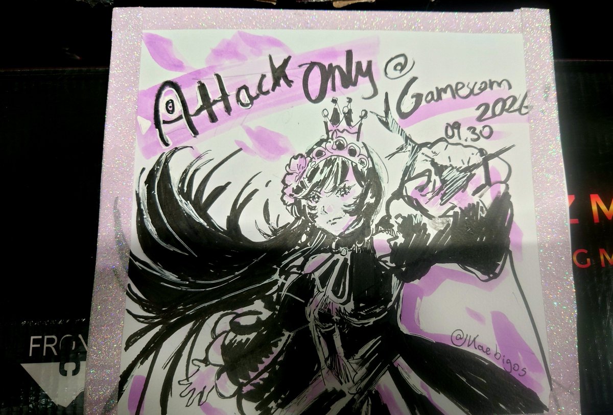 HeaviCre's tweet photo. gamescomで『たたかう　だけ（Attack Only）』の素敵な色紙FAをいただきました！
ありがとうございます👊👊👊👊👊 https://t.co/Qiwonmcx4H