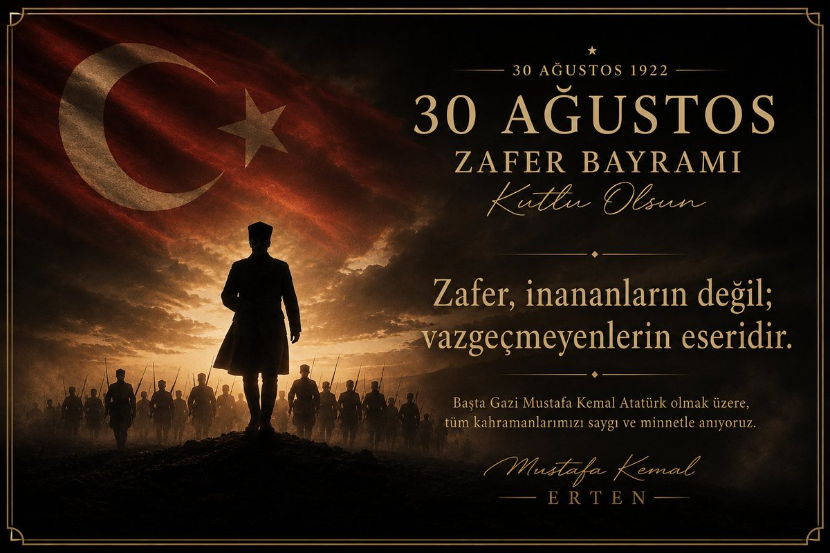 mkerten's tweet photo. "Zafer, inananların değil; vazgeçmeyenlerin eseridir."

İnanın, inanın çocuklar..🇹🇷

#MustafaKemal #Atatürk
#ZaferBayramı https://t.co/DLv90ZeElw