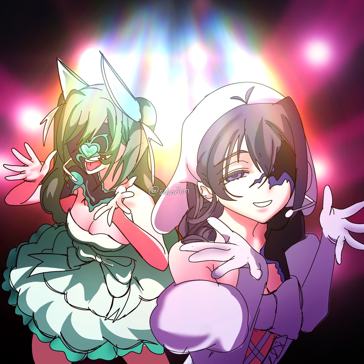 s0laariuum's tweet photo. Fem rinsagi/rnis

Zombie stage. I changed their head accessories, Rin's resembling a wolf, Yoichi's resembling a bunny https://t.co/y6LKNHOHWr