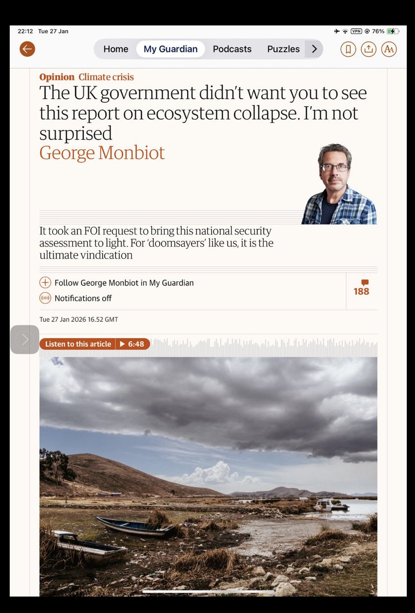 MickCoffey2's tweet photo. A change of tact from Tapp
The security assessment projected that critical global ecosystems are on a pathway to degradation beginning around 2030—leading to driving food shortages, soaring prices, mass migration, and intense geopolitical conflict.
#ClimateCollapse https://t.co/jI0XLR4Bqn