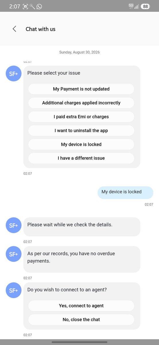 mrinalkishor's tweet photo. @SamsungFinance @DMI_FINANCE
My Samsung Galaxy A15 is locked by Device Admin, but I have ZERO overdue payments.
Your chat support confirmed it, yet the lock won't deactivate.
Loan ID: DMI0046245023
Please fix this ASAP!
#SamsungFinance #DMIFinance #DeviceLock #ConsumerComplaint https://t.co/1vuQfXqEXG
