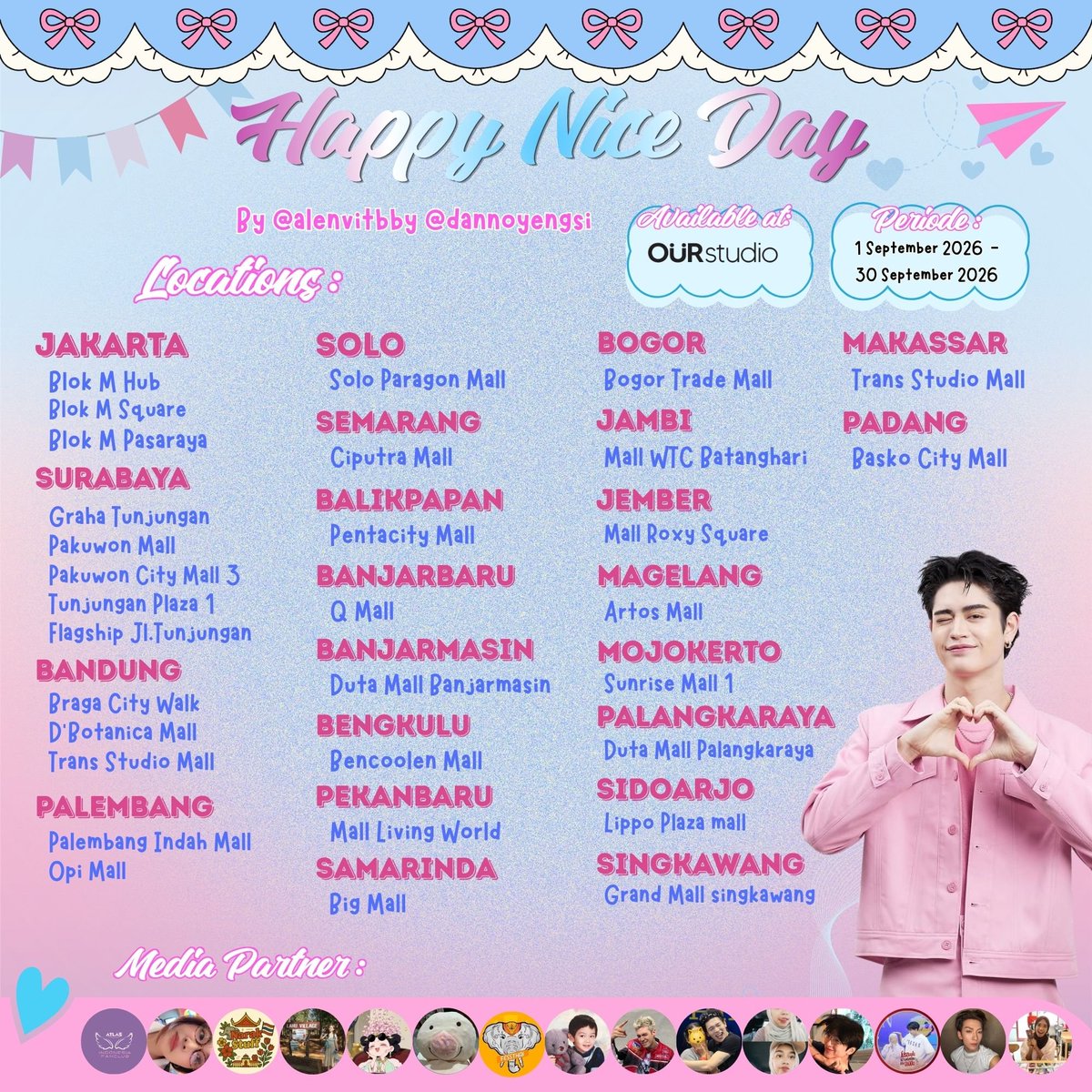 dannoyengsi's tweet photo. 🩵Nice Birthday Photoframe🩵

It’s time to celebrate of our sunshine, Want to make your own little birthday memory with Nice? Come visit baby 😽

📍 Ourself Studio 
🗓 1-30 September 2026

[project by @alenvitbby &amp; @dannoyengsi]

#ATLAS_th #NiceATLAS #BloomingWithNice26th https://t.co/d4yjjGNQFl