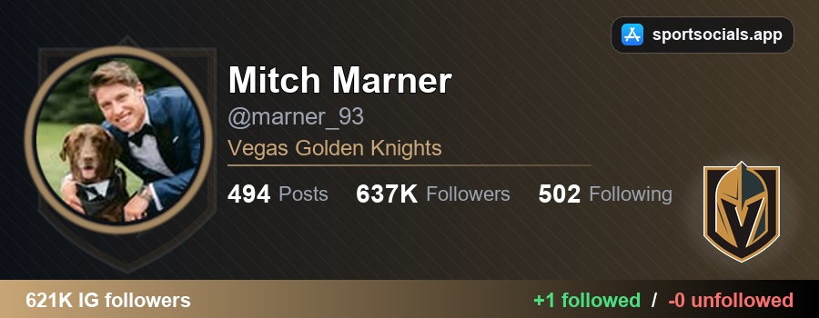 NHLFollowTrack's tweet photo. 👀 Mitch Marner followed 1 new account on Instagram:

✅ gavin_mckenna27 — Gavin Mckenna
🔗 https://t.co/ADVilBzlHY

#NHL #VegasBorn https://t.co/Ob0DBGaTZa