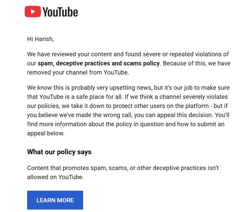 HariFinds_'s tweet photo. Hi @TeamYouTube, I’m respectfully asking for help with my channel ZoroRants, terminated under the Spam, Deceptive Practices and Scams policy. My appeal was rejected, but I believe there may have been a misunderstanding. Could you please advise if any further review is possible? https://t.co/KB62OMcZW2