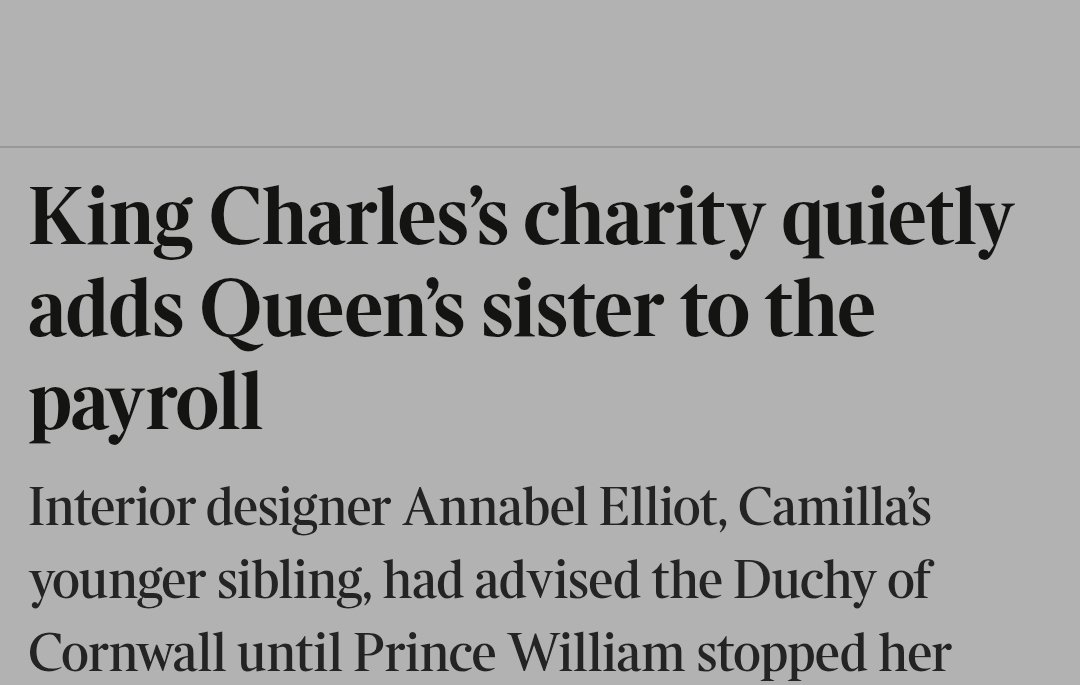 narindertweets's tweet photo. Flipping DIABOLICAL.
No wonder the late Queen never trusted Camilla.
4 million kids living in poverty and Camillaโs sister was quietly brought onto the payroll of Charlesโs charity after William stopped paying her through the Duchy!!
AND the arrangement wasnโt disclosed as a related-party transaction!!
Imagine the outrage if a politician quietly put their own sister on the public payroll and the payments werenโt transparently declared.
Rotten.