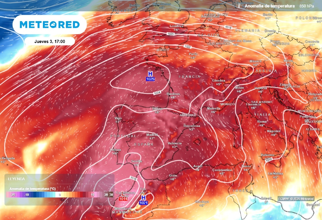 MeteoredES's tweet photo. 🌡️🥵 Septiembre comenzará con ambiente de plena canícula en España: varias capitales podrían superar los 40 ºC a partir del domingo.
https://t.co/gyT5UxrT0X https://t.co/sQ2KsIcd81