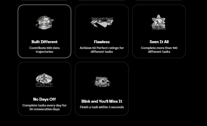 Jahidwru's tweet photo. Take a look at the new badges on @axisrobotics 

Here is the exact breakdown of the new badges and how to claim them for your profile: 

📊 Built Different: Complete 500 tasks (any type) to prove you are built different.
⭐ Flawless: Achieve a perfect rating on 50 different tasks.
🏆 Seen It All: Complete 100+ different tasks to unlock this veteran badge.
🔥 No Days Off: The ultimate test of consistency. Complete at least one task daily for 30 consecutive days.
⚡ Blink and You'll Miss It: Speed is the name of the game. Finish any task within 3 seconds.

Which of these have you already unlocked, and which one are you chasing next? 
Share a screenshot of your profile below and let the grind begin! 💪