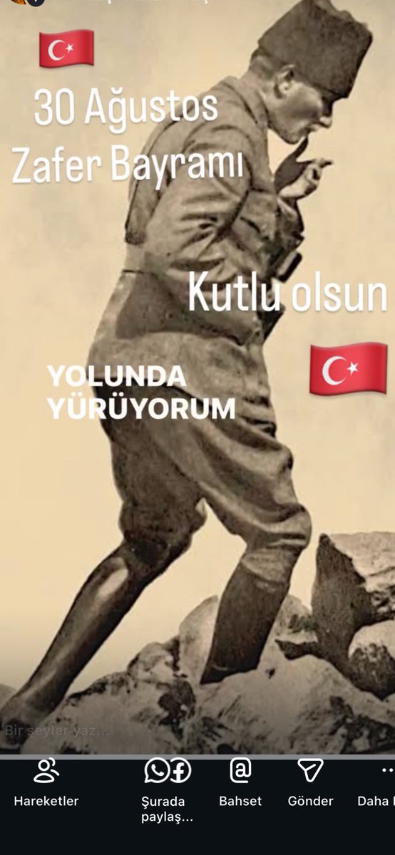 Yasemin_Boran's tweet photo. “Türkiye Cumhuriyeti Devleti, ülkesiyle ve milletiyle bir bütündür.” 
Parçalanamaz. Parçalamaya kimsenin gücü yetmez.
#30AgustosZaferBayramı 
Bayramımız kutlu olsun. https://t.co/T9wlnF8o87