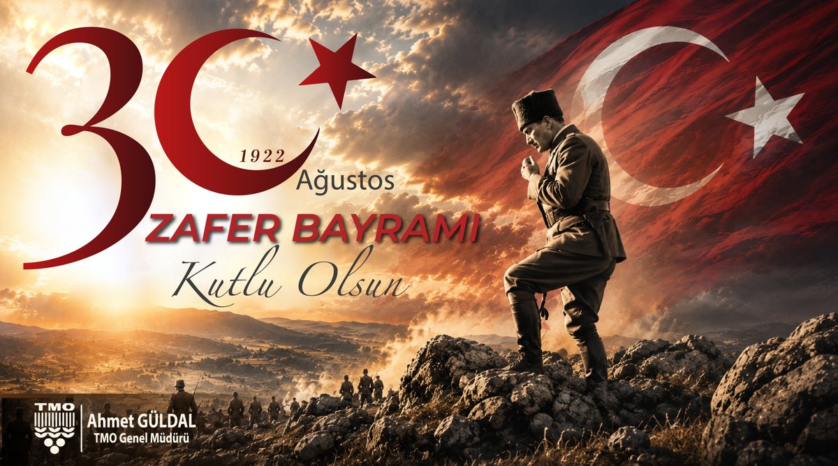 Ahmet_Guldal's tweet photo. 🇹🇷 İstiklâl aşkının zaferle taçlandığı, milletimizin azim ve kararlılığının tarihe altın harflerle yazıldığı Büyük Zafer’in 104. yıl dönümünde; Başta Cumhuriyetimizin kurucusu Gazi Mustafa Kemal Atatürk olmak üzere; vatanımızın bağımsızlığı uğruna can veren aziz şehitlerimizi ve kahraman gazilerimizi rahmet, minnet ve şükranla yâd ediyorum.

30 Ağustos Zafer Bayramı’mız kutlu olsun. 🇹🇷
