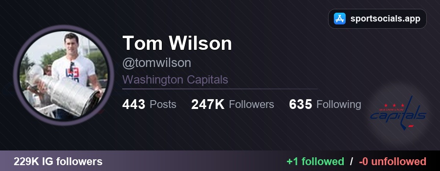 NHLFollowTrack's tweet photo. π Tom Wilson followed 1 new account on Instagram:
β
emilymcconn β emily mcconnell
π https://t.co/dSSSrfQlOs
#ALLCAPS #NHL https://t.co/bYdJeRvxfh
