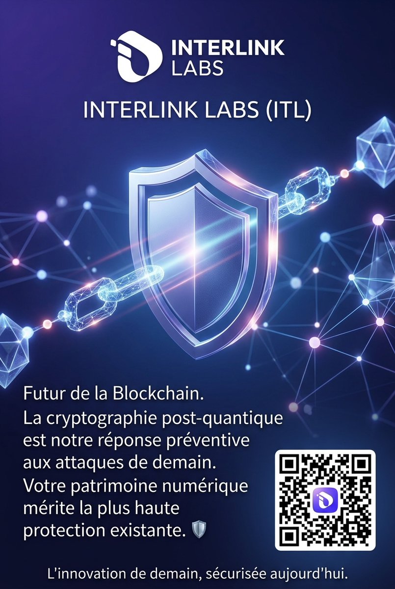 Maxime475ITL's tweet photo. Blockchain de demain:
La cryptographie post-quantique est notre réponse préventive aux attaques de demain. Votre patrimoine numérique mérite la plus haute protection existante. 🛡️
#InterLink #ITLG #ITL #WeAreTheFirst10MLinkers https://t.co/ZoLcVbo4ci