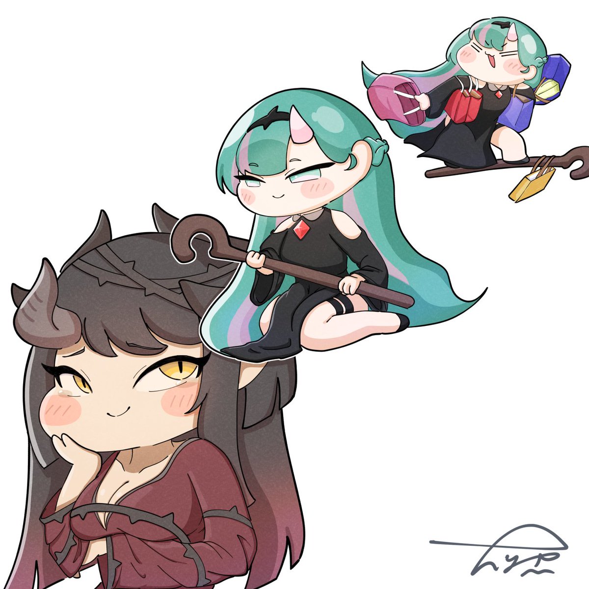 Chiriyui's tweet photo. 上位魔女になってもショッピングは好きなピコラ
#トリッカル #Trickcal #트릭컬 https://t.co/XJy193P29h