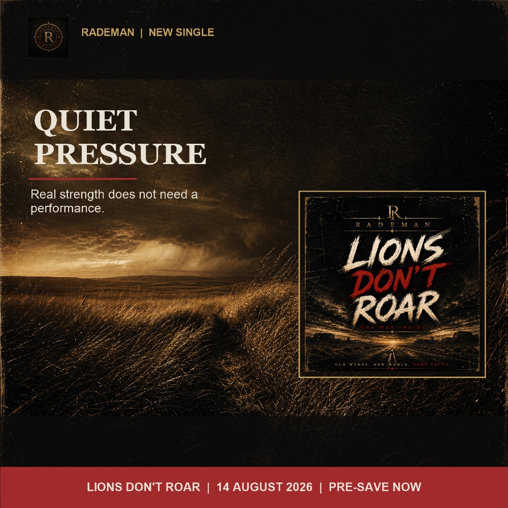 rademanmusic's tweet photo. No lyric reveal. No borrowed noise. Just the story: pressure carried with discipline and power kept under control.

Listen, follow RADEMAN and carry the story forward. https://t.co/IPWyR02hPy

#LionsDontRoar #RADEMAN #CountryRock https://t.co/Zh1demxvtC