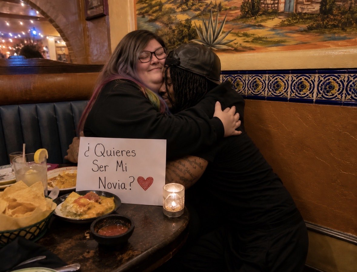 johnbigporkbutt's tweet photo. OMG bae proposed tonight!!!💓💍 couldnt be happier at my favorite restaurant. What a dream he hid my ring in my bean burrito😭🥹💘 
#fuckyoupeljit #howboutthemapples #4lifers @lexbug1617 https://t.co/k7U3ml1vfF