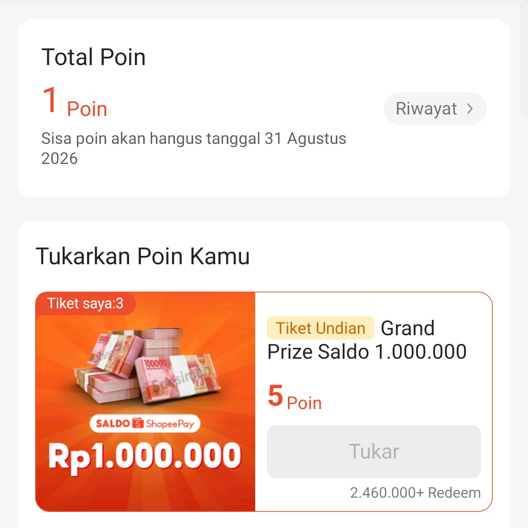 reviewtechid's tweet photo. Tukar Poin Dapat Saldo 1 Juta di ShopeePay 🎉🎁💸
Download ShopeePay: https://t.co/ZavfIiLiyA
Kode Referral ShopeePay 2026: 8XE7E9VCY

Periode: 1-31 Agustus 2026.
#ShopeePay #Hiburan #Reward #Sore #Agustus #FYP #Viral #Rupiah #Sore #Malam #Pagi #Hadiah #JangkauanLuas https://t.co/WdY4wjIkzH