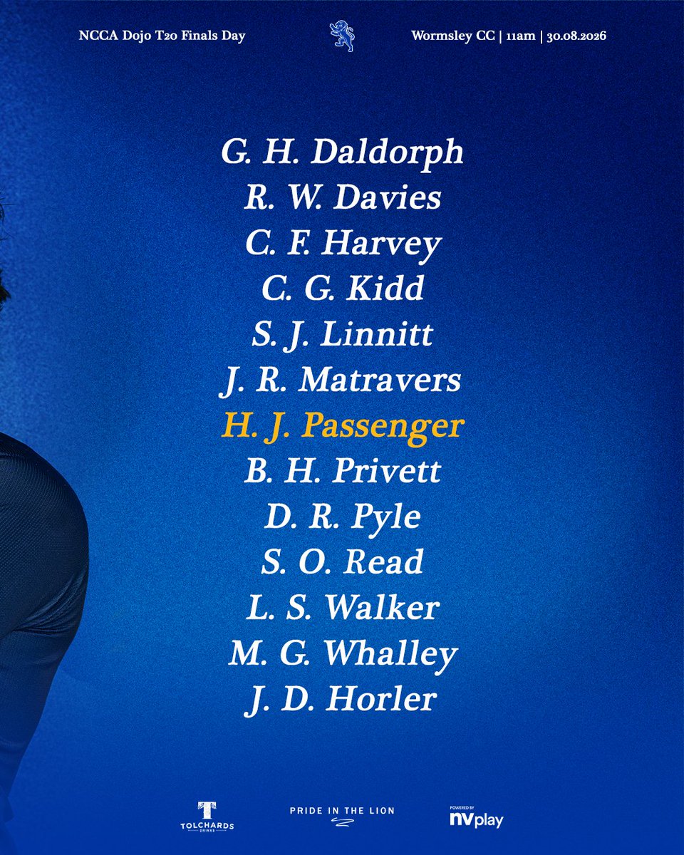 Devon_CCC's tweet photo. 📝 The squad for @NCCA_uk Dojo T20 finals day!

Semi-Final:
🆚 @BerksCricket
📍 Wormsley CC
🕚 11am start

#DevonCricket | #PrideInTheLion | @nvplaycricket https://t.co/2X0npWT6mc