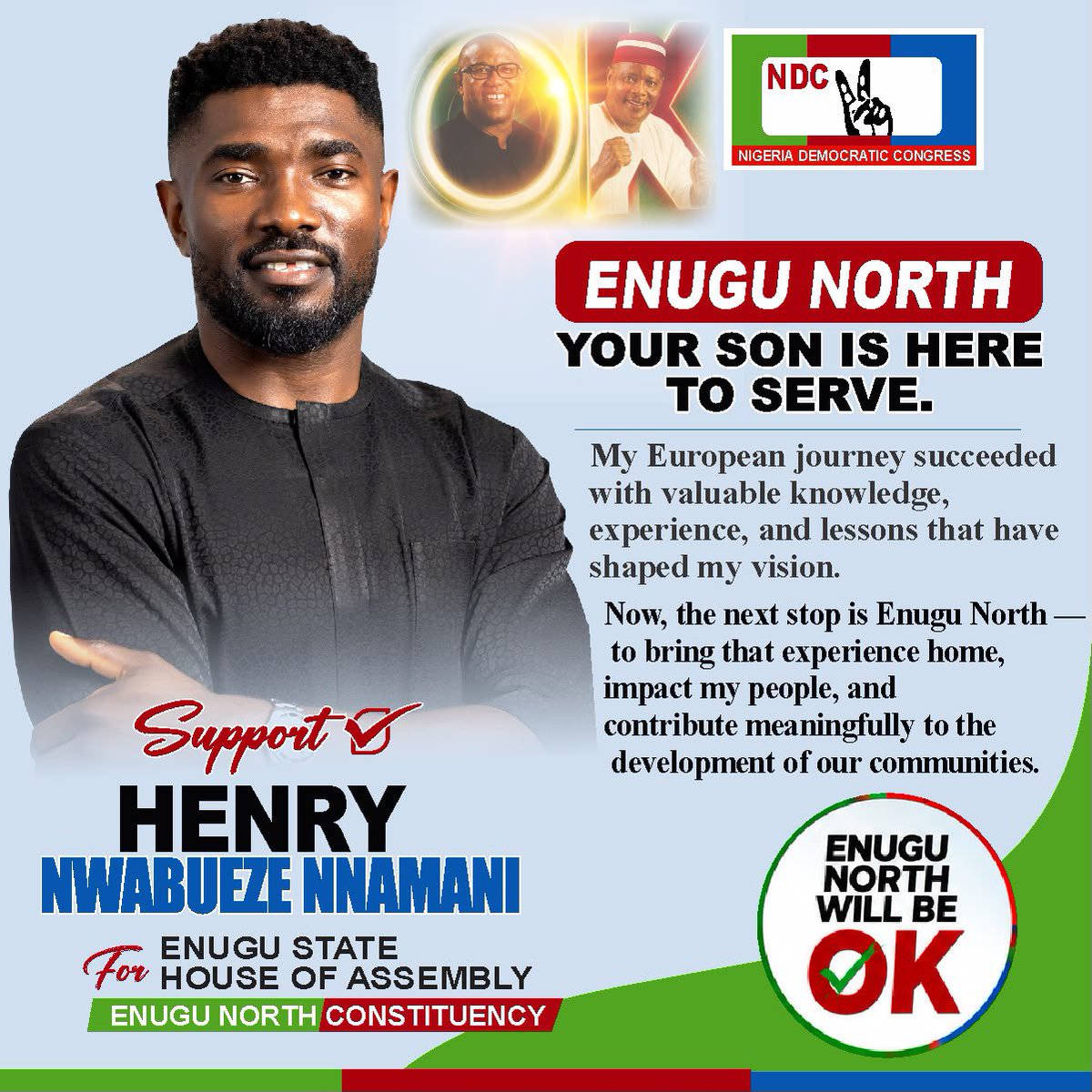 torty_mercy's tweet photo. This is not the time for accidental politicians, okada rider o, person wey him brother die oo, riding on the waive of PO 
 or top to bottom.

This is time for people with track records of service to the people. I have painstakingly taken my time to know all the candidates in Enugu where I have the voting power and for state house of assembly, Henry Nwabueze @bubuuEjaNlaa is not just my choice but the choice of the people and of course a preacher of the OK ticket!

Meet the next House of Assembly member representing Enugu North LGA in the state Assembly.