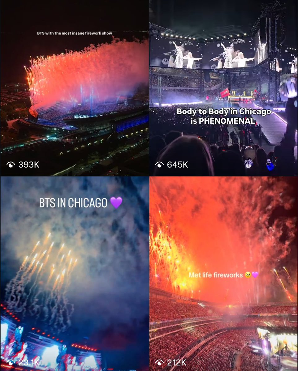 seoklogism's tweet photo. bts chicago fireworks are literally all over the internet with captions "bts with most insane fireworks of all times" even locals are engaging and are praising how joyful their city looked just bcoz of the BTS https://t.co/GdaLWlYoXG