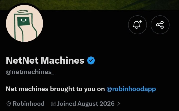 Xeetbtcvox's tweet photo. Early : @netmachines_ on Robinhood 

Probably something 

Stay locked in.. https://t.co/mijT6aFmVR