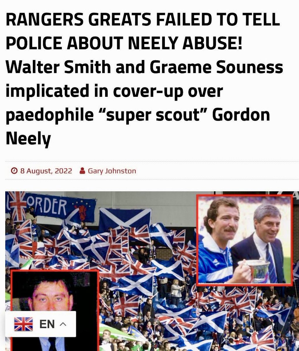 WalterNoseAll's tweet photo. @DANNYSDUGMURPHY The police are about to turn IBROX into PEDOBROX FC. Their two heros no less 😂😂😂👌 https://t.co/6zg4tle4qR