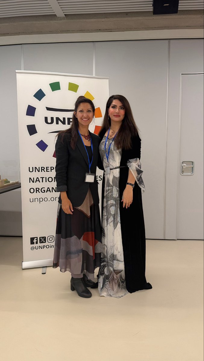 ShukriyaBradost's tweet photo. I was honored to be invited to UNPO’s 35th Anniversary Conference to speak about narratives, power, and self-determination. What struck me most was how many nations, despite different histories and geographies, share similar experiences: marginalization, dehumanization, and the securitization of legitimate political demands, patterns often rooted in internal colonialism.
