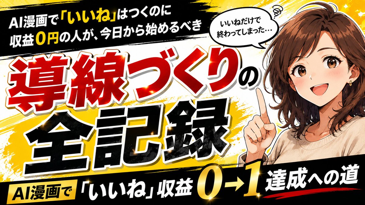 juri_cal's tweet photo. AI漫画を投稿しても、
「いいね」で終わっていませんか？
実は、作品のクオリティと
売上につながる仕組みは別物です。
必要なのは、もっと上手に描くことではなく、
・プロフィールの整え方
・固定投稿からnoteへのつなぎ方
・過去投稿を活かす回遊導線
・フォロワーが少ない時期の動き方
を設計する https://t.co/7k5VaxlN5k