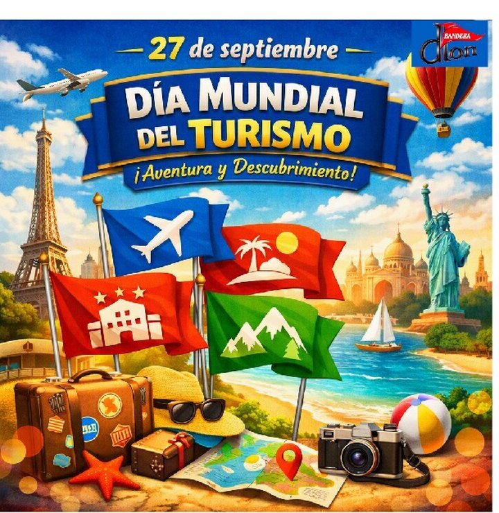Bandera_Don's tweet photo. ¡Celebra el #DíaMundialDelTurismo! 🌍 En Don Bandera ayudamos a hoteles y destinos a destacar con banderas de primera calidad. Personaliza la tuya y atrae todas las miradas. ¡Calidad y precio web garantizados! 🚩✨ #Turismo https://t.co/gk0dyWF9vo