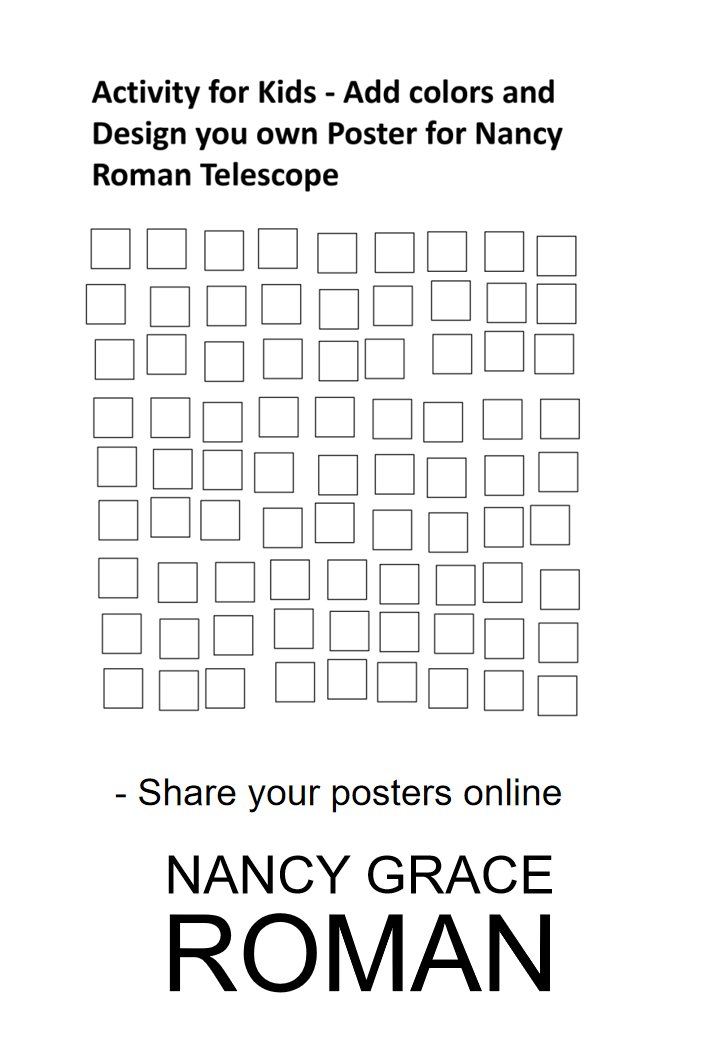 iPowerPoint's tweet photo. Activity for students and kids.

Design your own posters for Nancy Roman Telescope. How do you see the Universe ? What meaning its colors, vastness and randomness hold for you ? 

#NASA #NASARoman
@NASARoman @LearnWithNASA @NASA
@NASAGoddard @National @airandspace https://t.co/ooEcgwEZ74