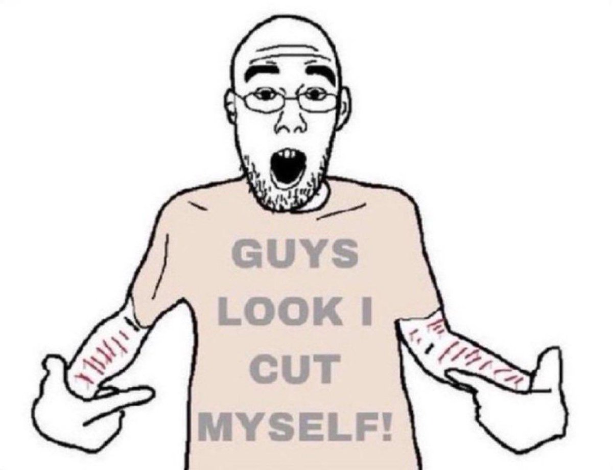 illalecodyfan's tweet photo. scratching my scars in public https://t.co/fLntNPeq9Z