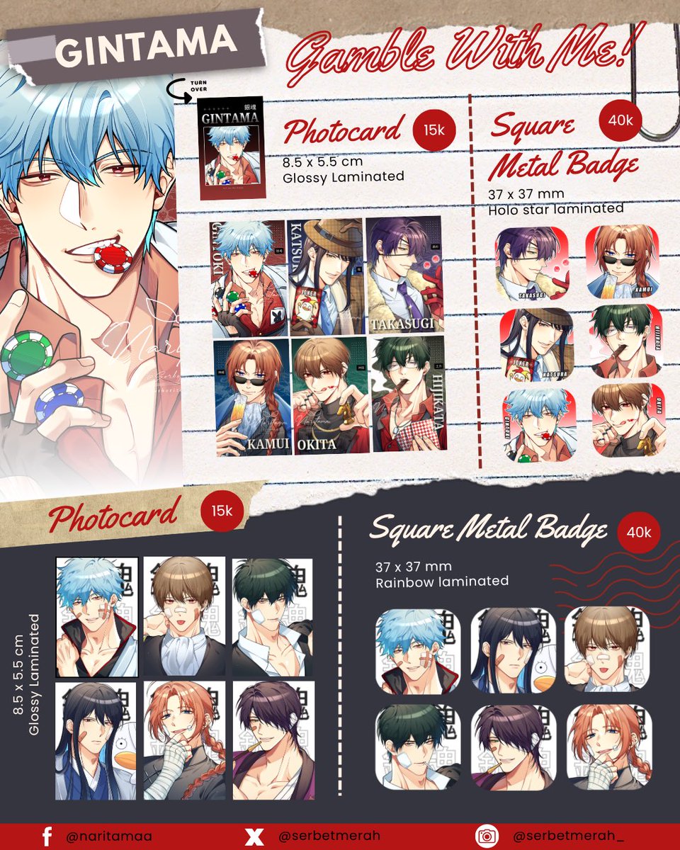 Serbetmerah's tweet photo. Share is very appreciated🤍

Naritamaa’s #CF23 PO batch 1 + GA

📆 ~ 7 Sep 26
OTS &amp; Mail Order
GO🆗 pls DM first
🔗 form and GA info ⬇️

Gintama | Death Note | Frieren | ORV

(1/4)
#Comifuro23 #CF23Catalogue https://t.co/uP0msCULQk