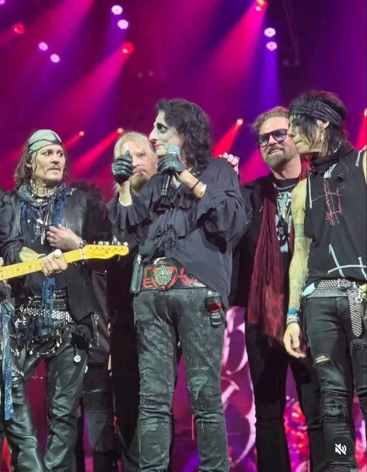 johnny_depp876's tweet photo. #Johnnydepp 
Hamburg, we are  coming for you! Bring your wildest energy, your dancing shoes, and let’s make tonight one hell of a night. 🧛‍♂️🎸🔥
 📍 Barclays Arena, Hamburg https://t.co/aU2ecSno6n