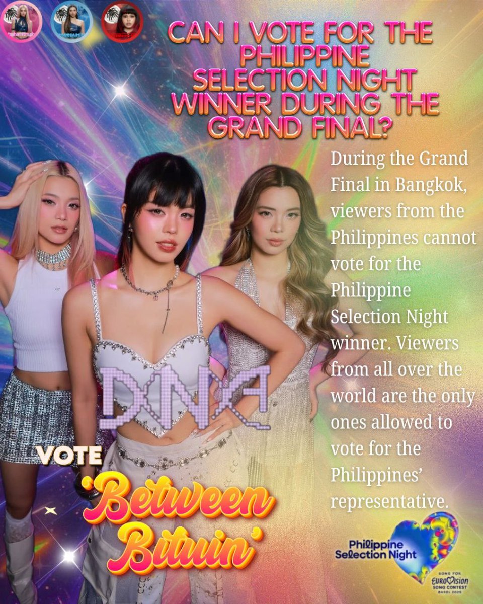 tashamitra_ph's tweet photo. Tonight, let’s our votes shine for 
DNA — “Between Bituin”. 🇵🇭🌟 

One song. One dream. One moment to make a difference. 🗳️✨

#DNA #BetweenBituin #EurovisionAsia https://t.co/T9CjN3EjDn