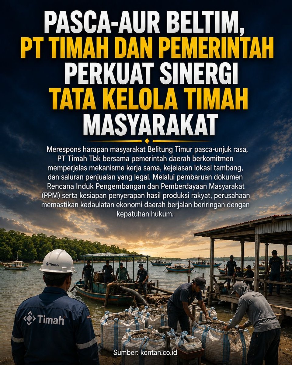 _infoharian's tweet photo. Pasca-aksi di Beltim, dialog lintas pihak diperlukan demi kejelasan wilayah tambang dan jalur penjualan resmi agar ekonomi warga sejalan dengan kepatuhan hukum. #BangkaBelitung #Timah #viral #Trending #beranda https://t.co/3mS9BQZf6i
