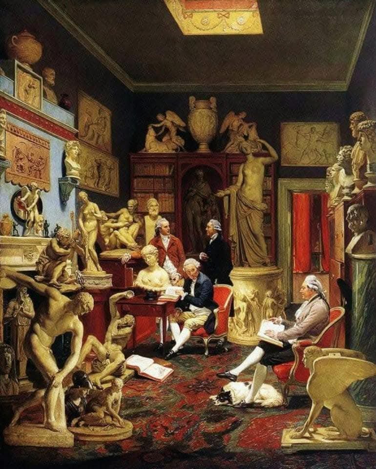 antinousgaygod's tweet photo. 🪷This is a fantasy painting of 40 of Townley's favorite pieces in one room. After Townley (also spelt #Towneley) bought the #Discobolos, he called artist #Zoffany back to add it to the painting, now on view @towneleyhall Art Gallery and Museum, #Burnley Lancashire (UK).🪷 https://t.co/mapYVNVgJq