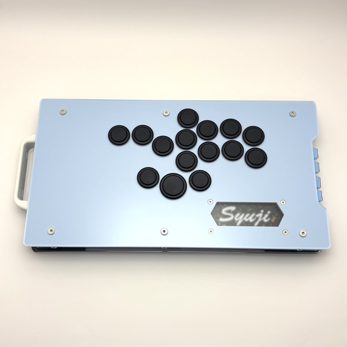 fruitsfactoryjp's tweet photo. #Frucon
Layout : LA-1
Size : 360 x 195 (Standard)
Base Panel : P-204M
Side Frame : 14. Light Blue
Key Cap : 29. Blue
Connector : ZENAIM
Base Panel Cut : Hexagon
Tag : ST-HP013 (Type-C)
Handle : White
Weight : 1.30kg https://t.co/8dG8C50aWP