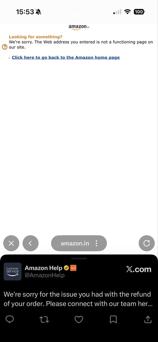 keyurkaria's tweet photo. @AmazonHelp How I wish I guys kept things simple. 1099₹ refund and @amazonIN @amazon @AmazonHelp   Keep giving Link to connect to their advisiors but when it comes to solving they are 0/10. https://t.co/Qy3n74n8NJ